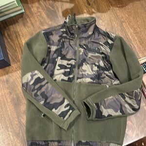 North Face Zip Up Fleece Camo